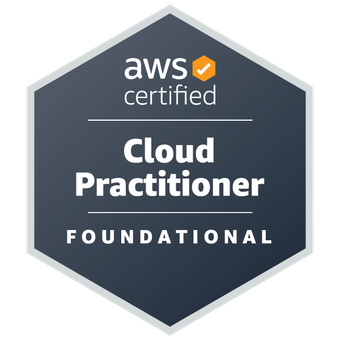 AWS Certified Cloud Practitioner — Amazon Web Services (verified on Credly)